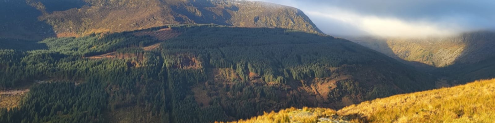 The Glenmalure Valley from above, Wicklow Mountains